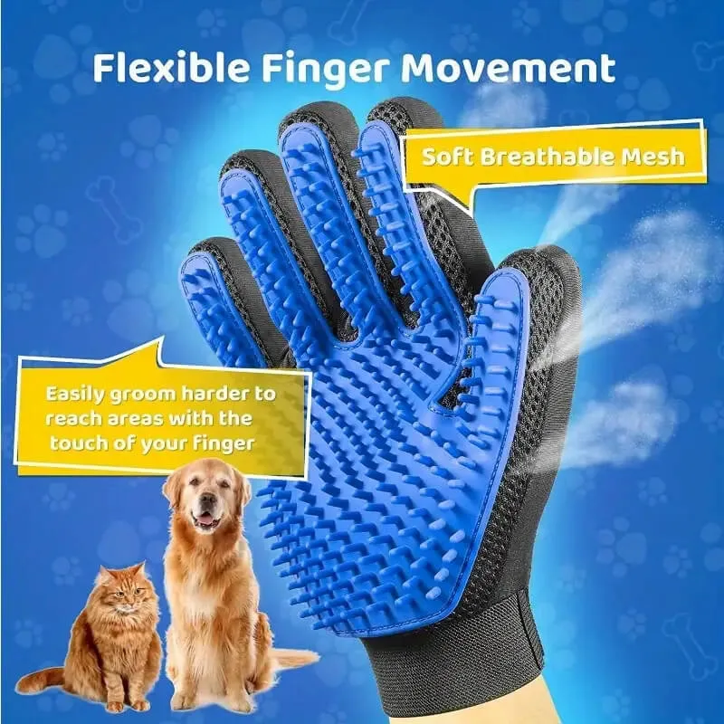 1 Pair Hair Remover Pet Dog Cat Grooming Gloves