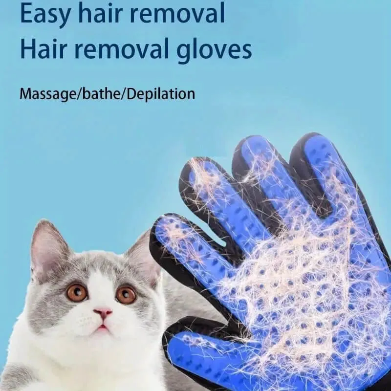 1 Pair Hair Remover Pet Dog Cat Grooming Gloves