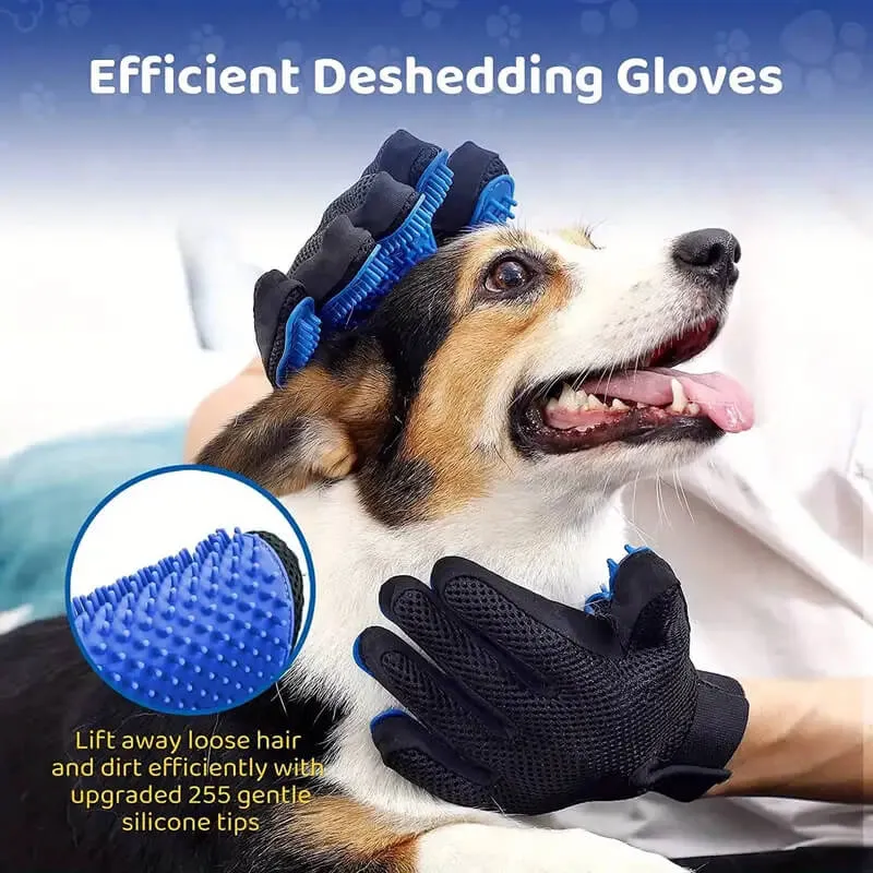 1 Pair Hair Remover Pet Dog Cat Grooming Gloves