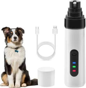 2025 Upgraded Silent Groom Pro Dog Nail Grinder - Electric Quiet Rechargeable Pet Nail Trimmer with LED Light for Small/Large Breeds, USB Charging & Safety Sensor (1)