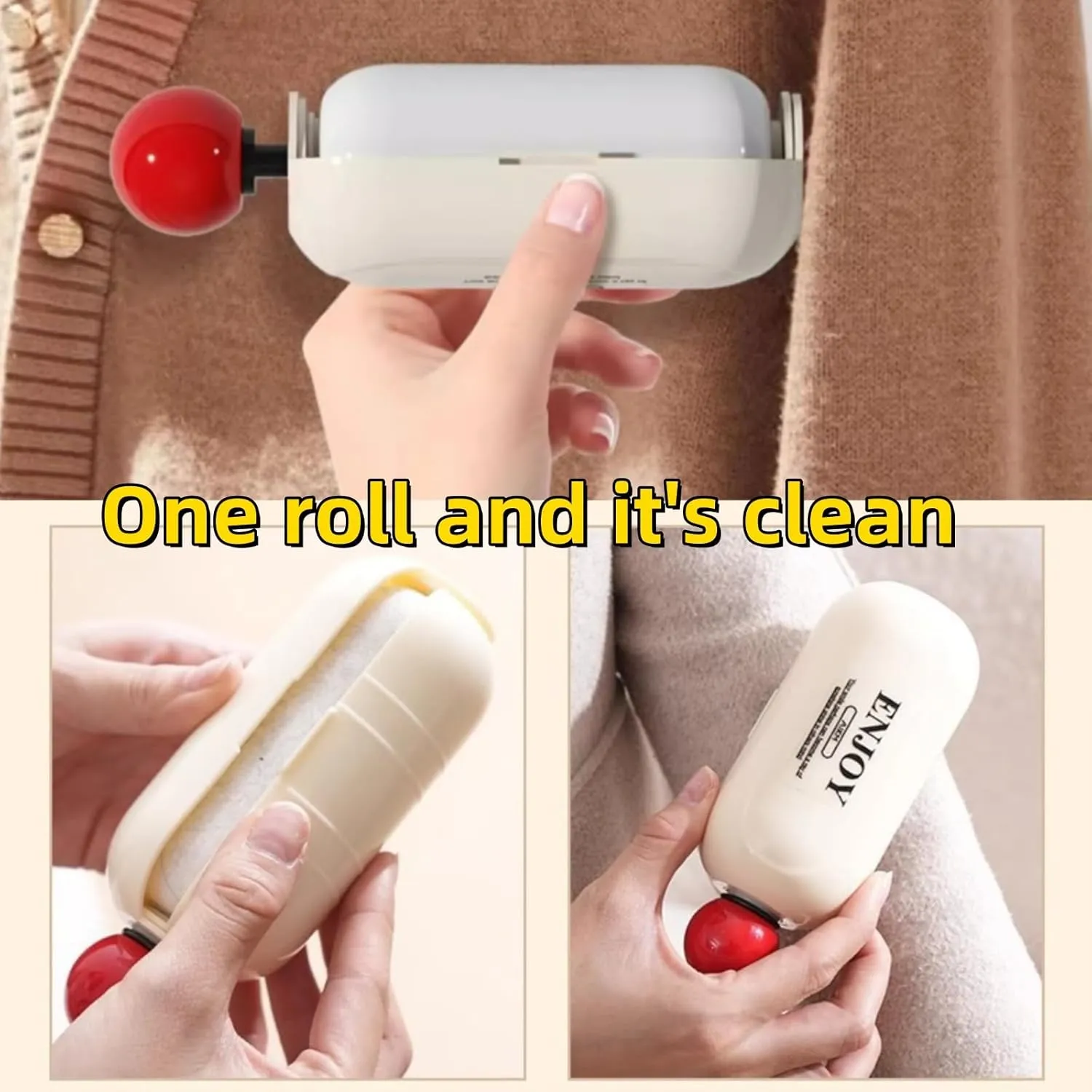 2In1 Reusable Lint Roller for Pet Hair  Washable Sticky Roller for Clothes, Portable & Super Sticky Lint Roller Ball for Dust & Plush Hair  Ideal for Home & Travel (Style 3 1Pcs/Set)