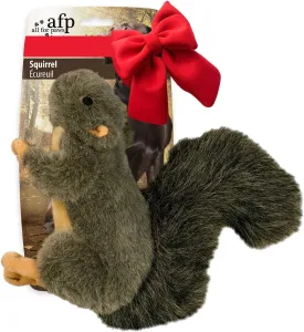 ALL FOR PAWS Interactive Dog Squirrel Plush Squeaky Toy - Perfect Puppy Enrichment Toy, Large