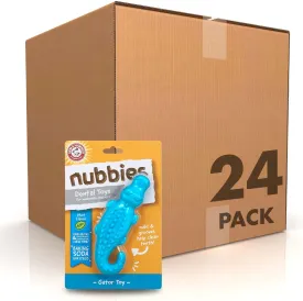 Arm & Hammer for Pets Nubbies Dental Toys Gator Dental Chew Toy for Dogs Best Dog Chew Toy for Moderate Chewers Reduces Plaque & Tartar Buildup Without Brushing, Gator (Pack of 24)