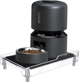 Beautyflier Raised Dog Feeder Stand Elevated Holder for Automatic Cat & Dog Feeders Pet Water Bowl Dispenser Stand Adjustable Fits Small Jugs Holds 5KG, Black (Holder ONLY)