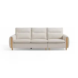 BORIS White Cotton Linen Sofa