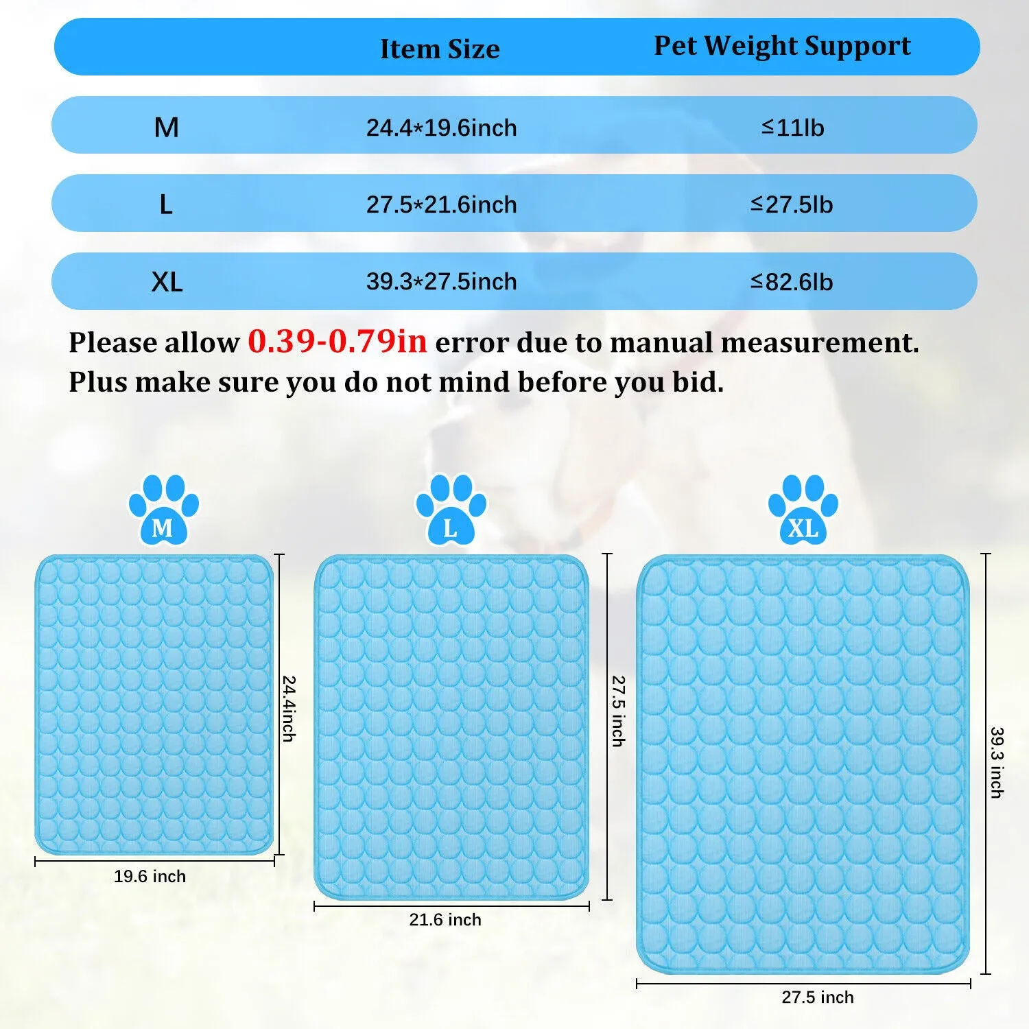 Breathable Summer Cooling Mat for Dogs and Cats