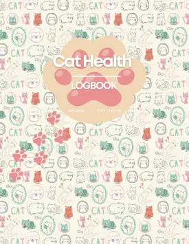 Cat Health Record: Cat's Paw Cover Health Log Book| Vaccination Record | Medical Conditions | Vets Appointment Log Book |8.5 x 11 Paperback | 100 Pages Paperback  November 21, 2022
