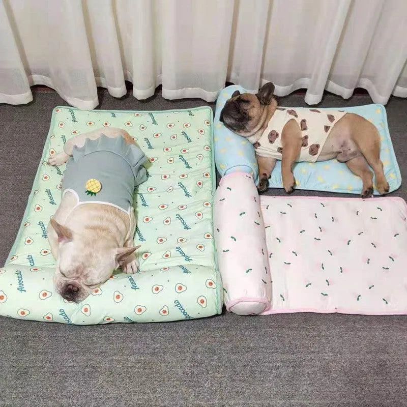 Cool Paws Chill Zone: Breathable Ice Silk Pet Mat For Ultimate Summer Comfort by Dog Hugs Cat