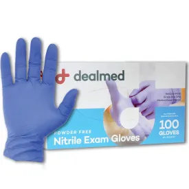 Dealmed Nitrile Exam Gloves  90 Count X-Large (Pack of 1) Disposable, Non-Irritating, Latex Free, Multi-Purpose for First Aid Kit, Medical Facilities & More