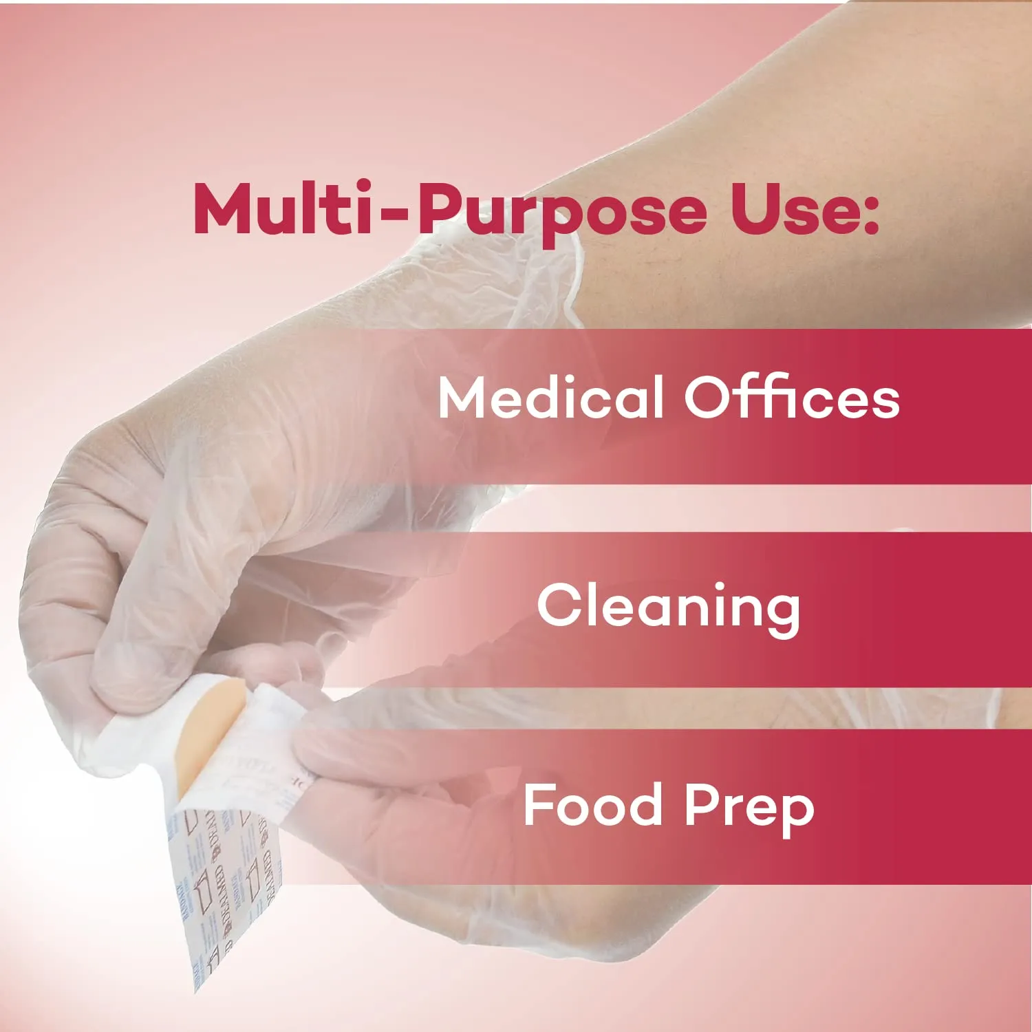 Dealmed Vinyl Exam Gloves  100 ct. Medium Medical Gloves, Disposable Gloves, Non-Irritating Latex Free Gloves for a First Aid Kit and Medical Facilities