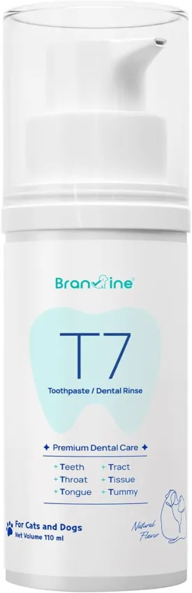 Dental-Tummy Toothpaste & Dental Rinse for Cats and Dogs (110ml) with Patented 2-Strain Probiotic, 5 Enzymes, Organic Fucoidan, Vitamin U, Mastic Gum