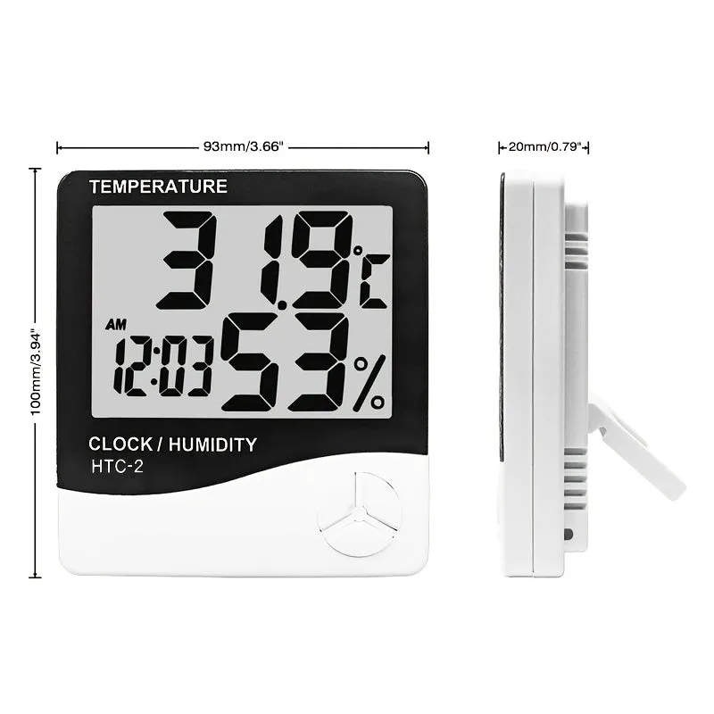 Digital Indoor Outdoor Thermometer Hygrometer with Clock and Sensor Head