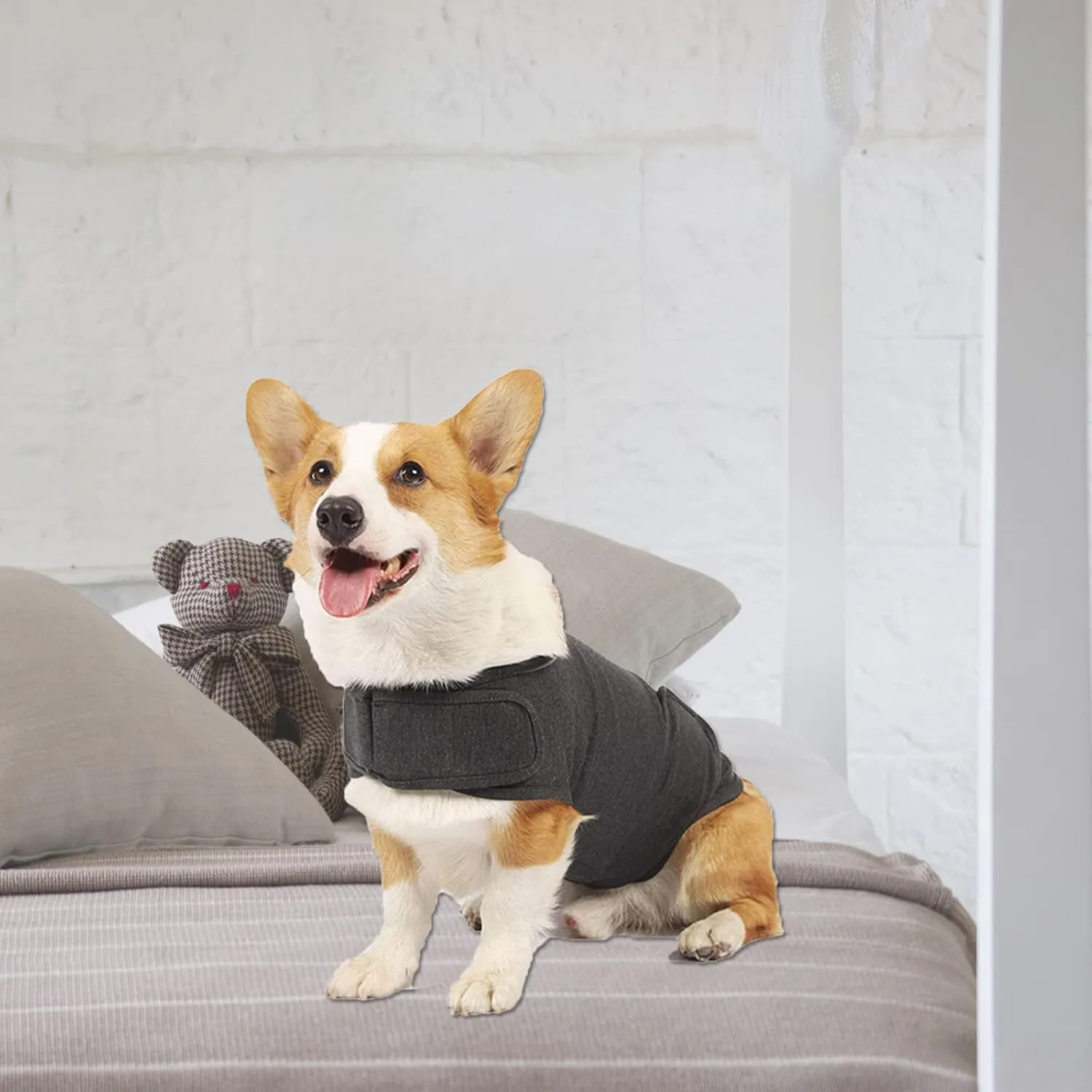 Dog Anxiety Jacket, Skin-Friendly Calming Shirt for Dogs- Dog Coat for Thunder, Fireworks and Separation - Keep Pet Calm Without Medicine & Training, Anti Anxiety Vest for Dogs (Dark Blue, XL)