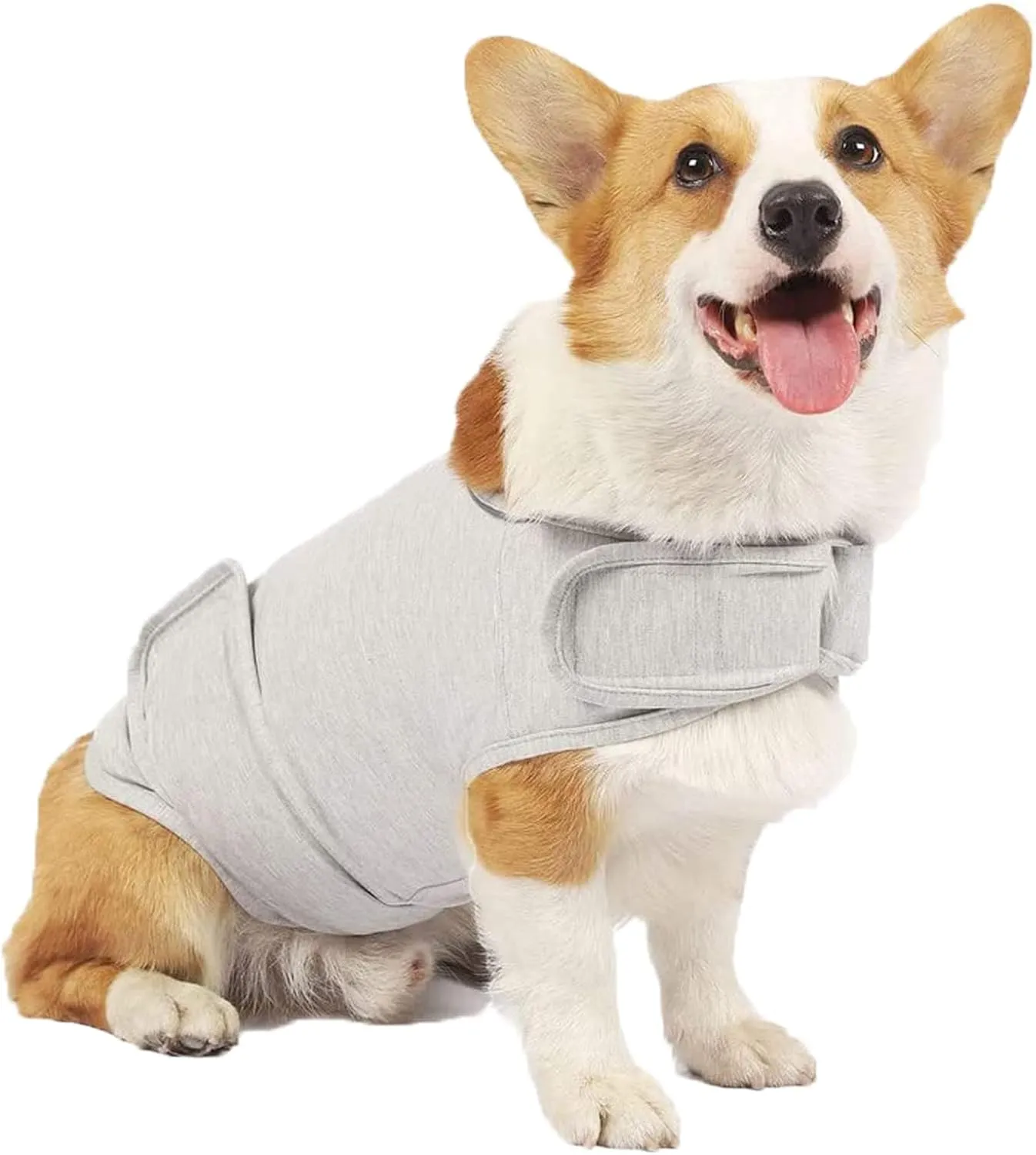 Dog Anxiety Jacket, Skin-Friendly Calming Shirt for Dogs- Dog Coat for Thunder, Fireworks and Separation - Keep Pet Calm Without Medicine & Training, Anti Anxiety Vest for Dogs (Light Grey, XL)