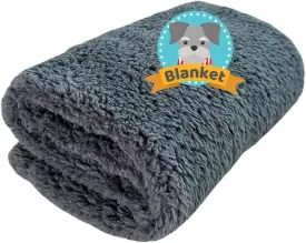 Dog Blankets Cat Blankets for Pets Puppy Washable Extra Soft Indoor Fleece Double Side Using Thick Fluffy Keep Warm Throw Bed Fabric 300 GSM Couch Protection (Grey, 24" x 32")