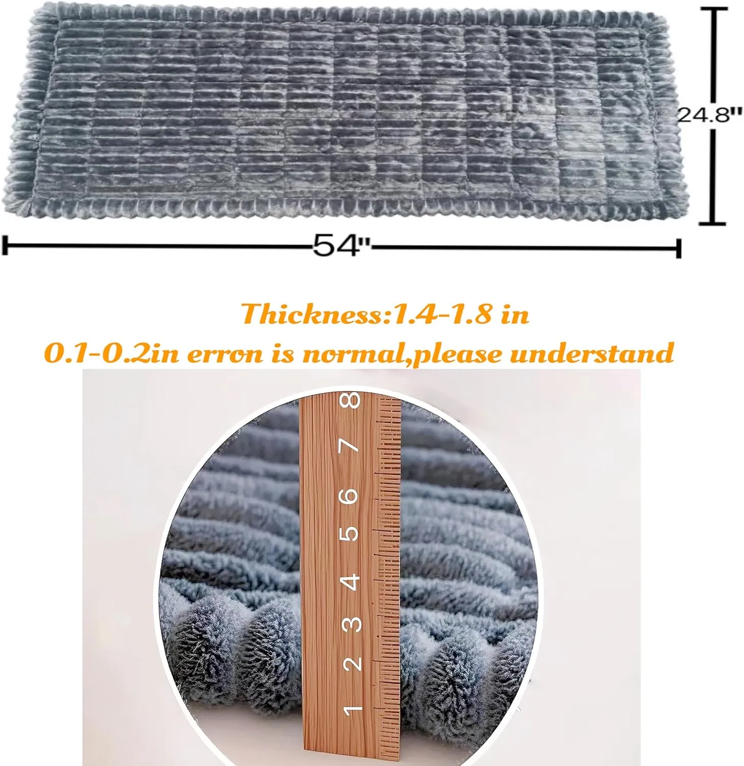 Dog mat for carBackseat pet Bed mat, Custom Fit for Backseat Extenders, and Seat Covers, Washable Travel Dogs Bed for Cars, SUVs, Sedans.(Gray, 24.8x54 inches) (Grey, Little)