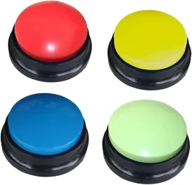 Dog Talking Buttons for Training  4PCS Recordable Sound Buttons for Pets