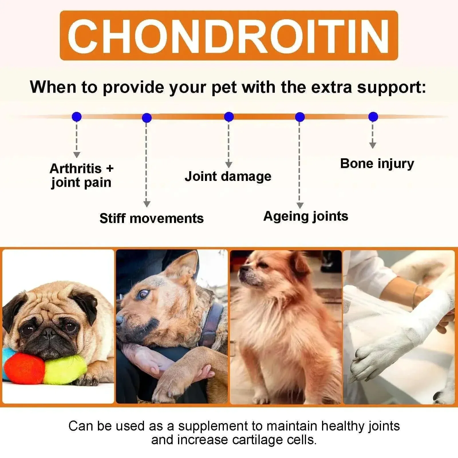 Dogs Glucosamine Joint Pain Relief Treats Chondroitin MSM Supplement Health Mobility Support Chews