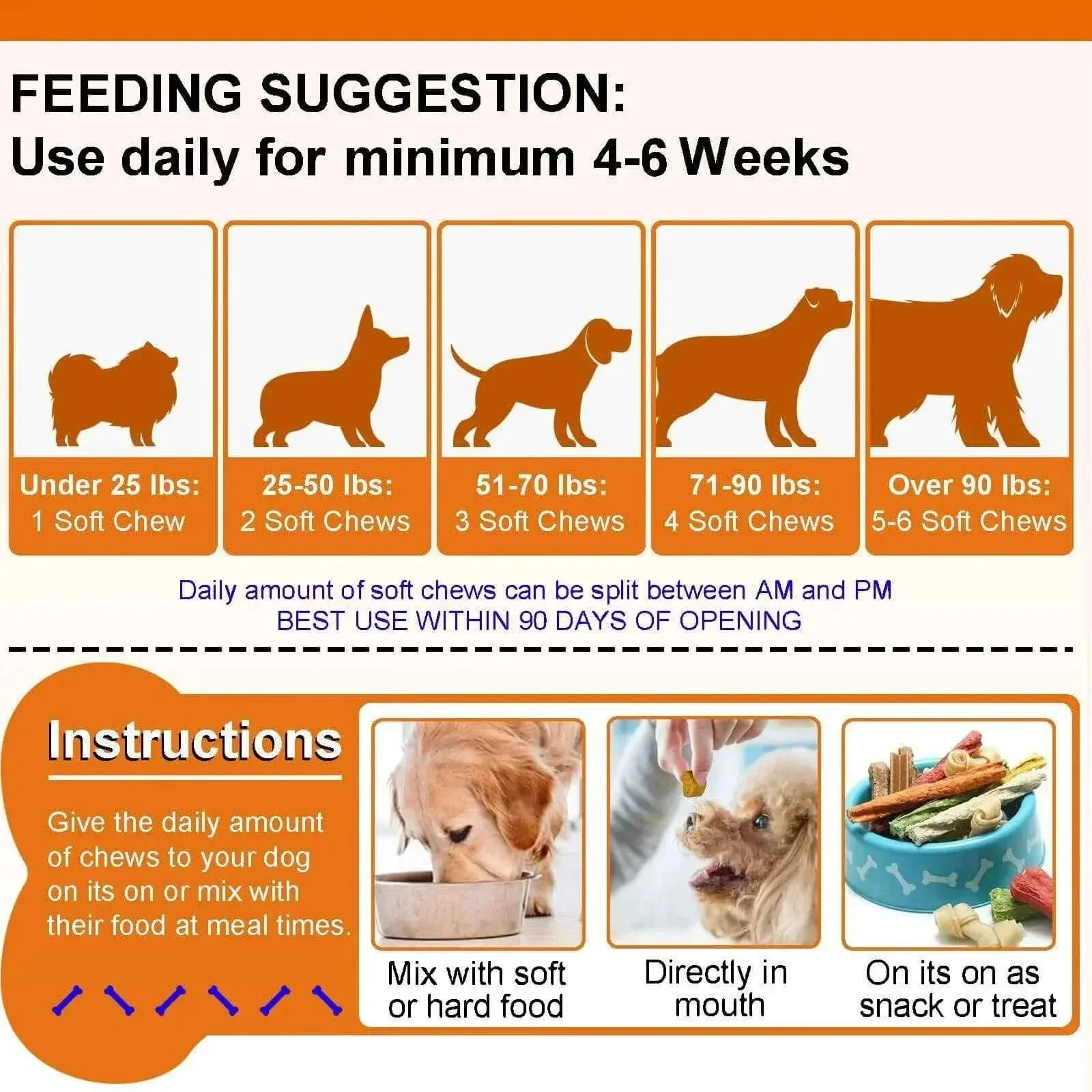Dogs Glucosamine Joint Pain Relief Treats Chondroitin MSM Supplement Health Mobility Support Chews