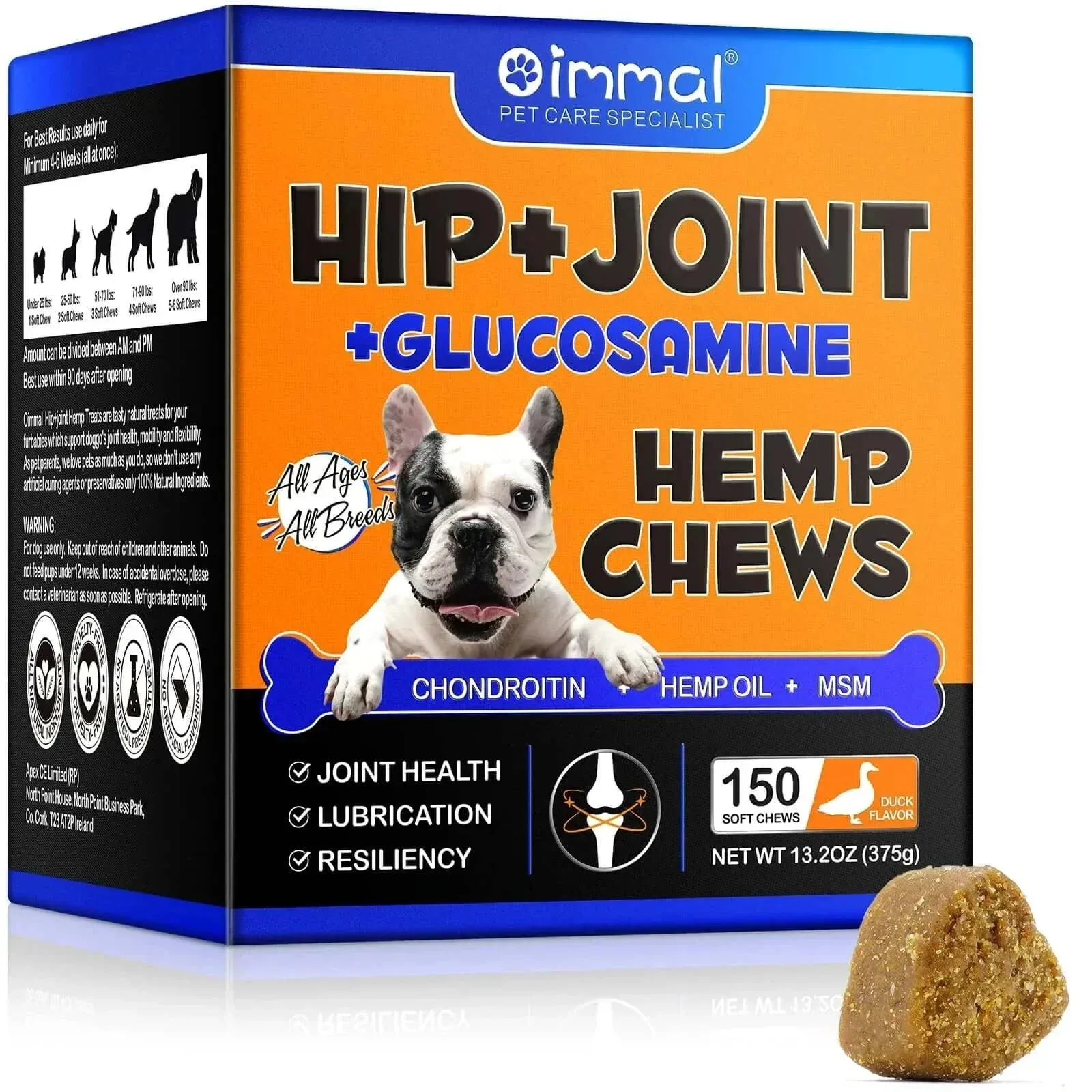 Dogs Glucosamine Joint Pain Relief Treats Chondroitin MSM Supplement Health Mobility Support Chews