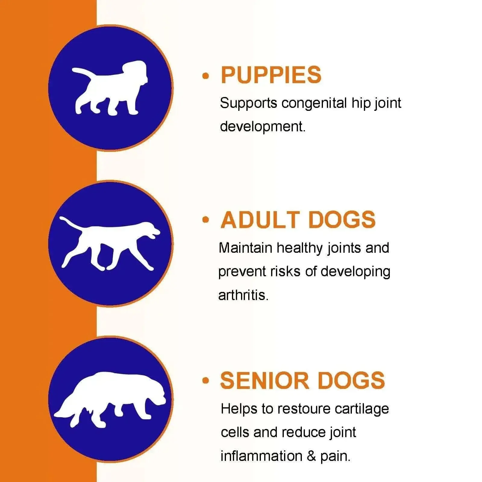 Dogs Glucosamine Joint Pain Relief Treats Chondroitin MSM Supplement Health Mobility Support Chews