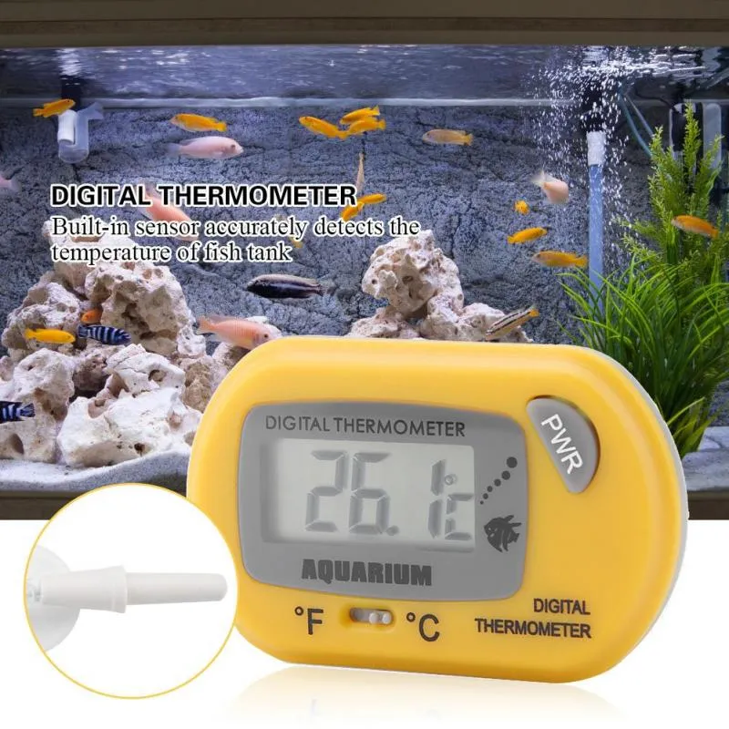 Eagletech Digital LCD Thermometer Suitable for Aquarium (Yellow)