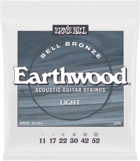 Ernie Ball Light Earthwood Bell Bronze Acoustic Guitar Strings 11-52