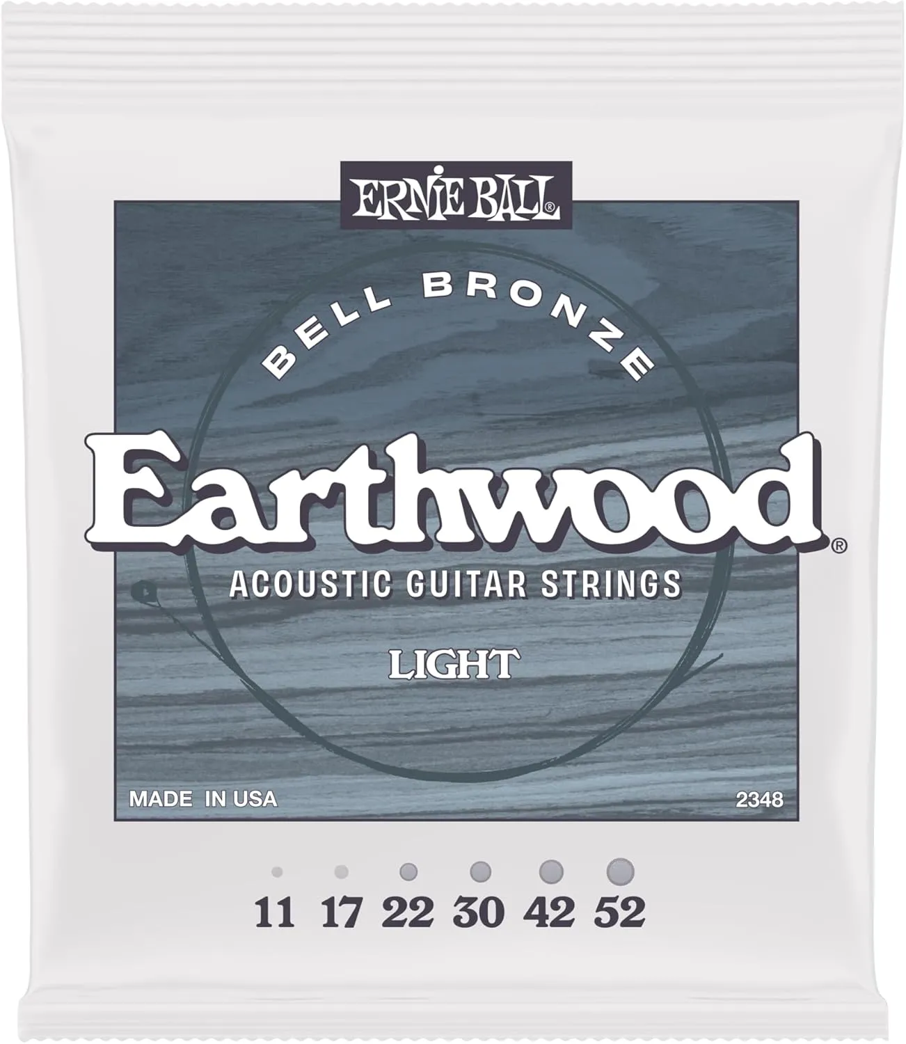 Ernie Ball Light Earthwood Bell Bronze Acoustic Guitar Strings 11-52