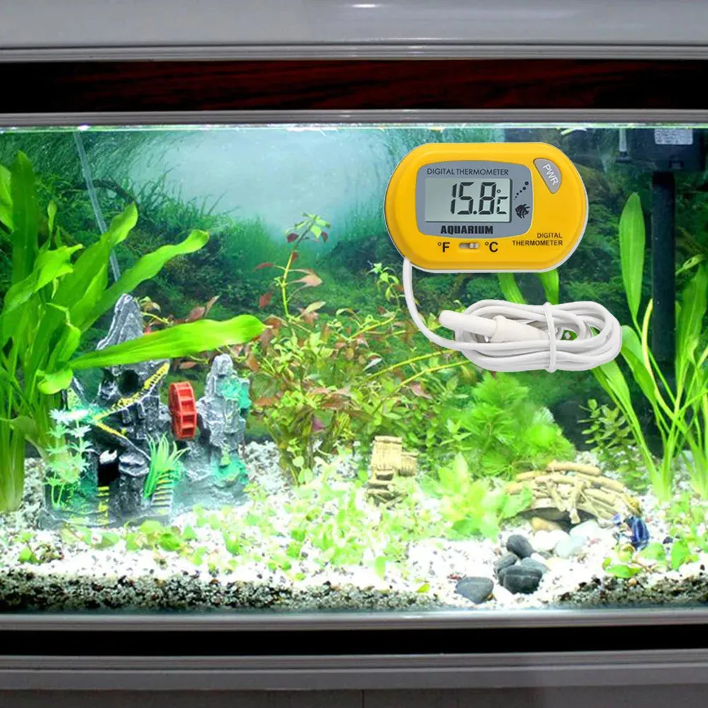 Fish Tank Thermometer Suction Cup Aquarium Temperature Water Meter High Precision Aquarium Temp Detector Pet Supplies