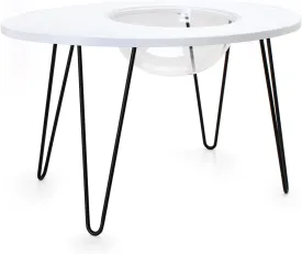 Hauspanther Nestegg - Raised Cat Bed & Side Table, White