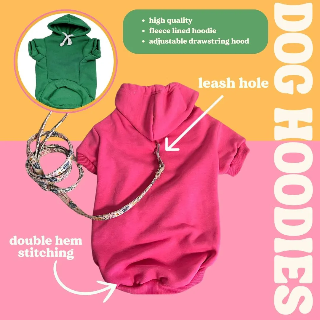 I Love My Moms (Two) Mother's Day Dog Hoodie | Fleece Lined |Leash Hole| Pride Day | LGBTQ  | Rainbow | Parade|Red, Medium 175