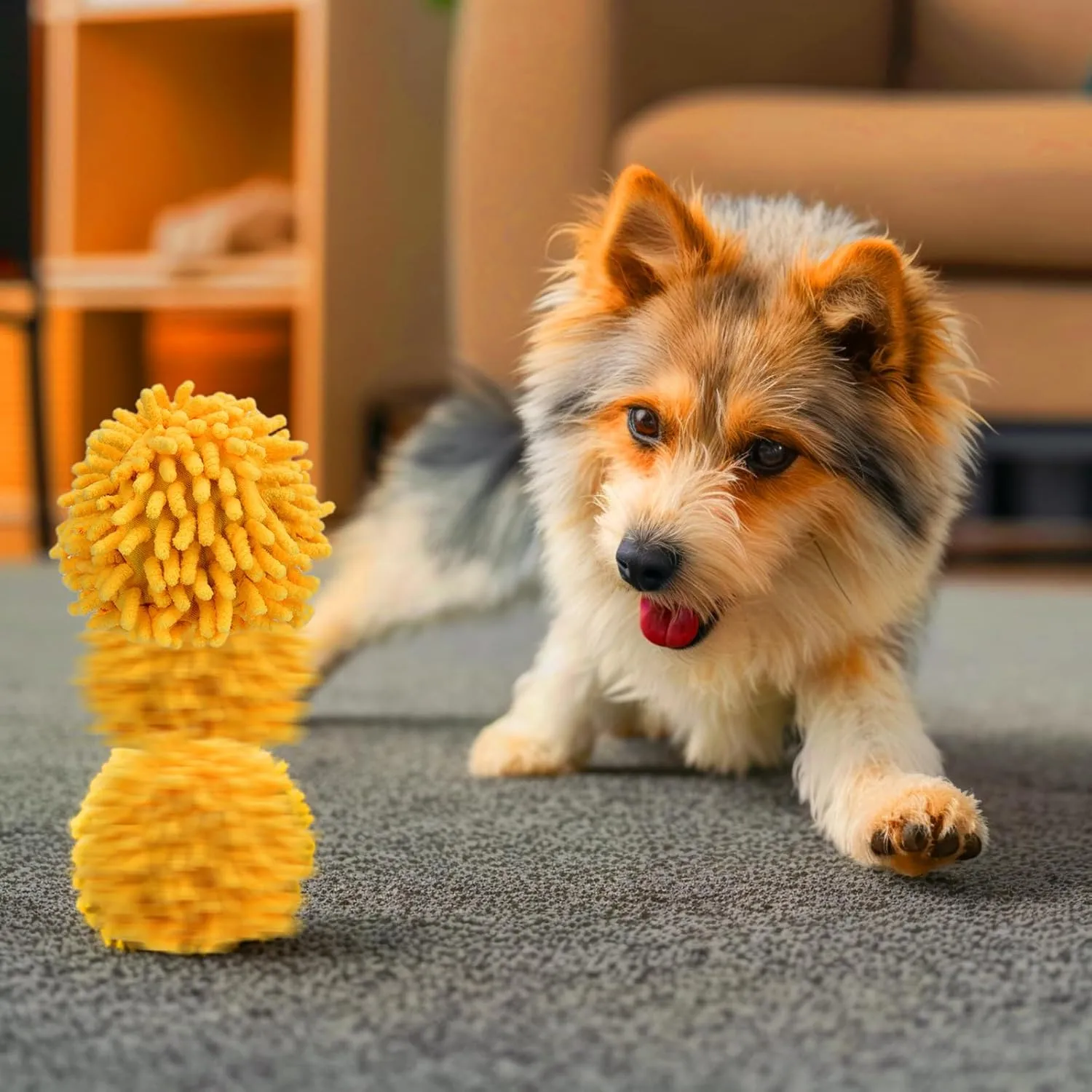 Interactive Dog Toys - Self Rolling Dog Ball with Anti-Chewer Cover for Small/Medium/Large Puppy, Active Rolling Ball for Dogs Enrichment, Motion Activated Toys That Move Its Own Orange