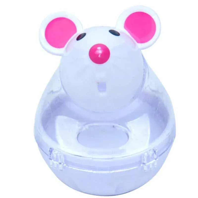 Interactive Mouse Tumbler Cat Toy with Food Dispenser