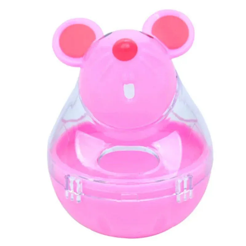 Interactive Mouse Tumbler Cat Toy with Food Dispenser