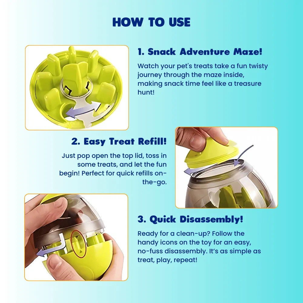 Interactive Treat Dispensing Tumbler Toy for Cats & Dogs