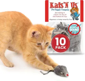 Kats'N Us Fur Mouse Cat Toy - 10 Pak