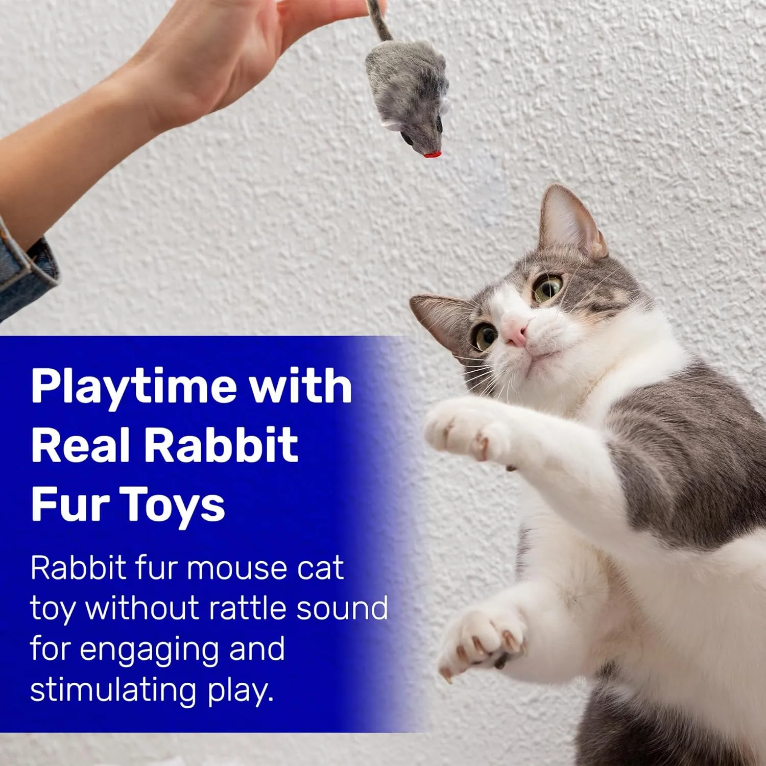 Kats'N Us Fur Mouse Cat Toy - 10 Pak