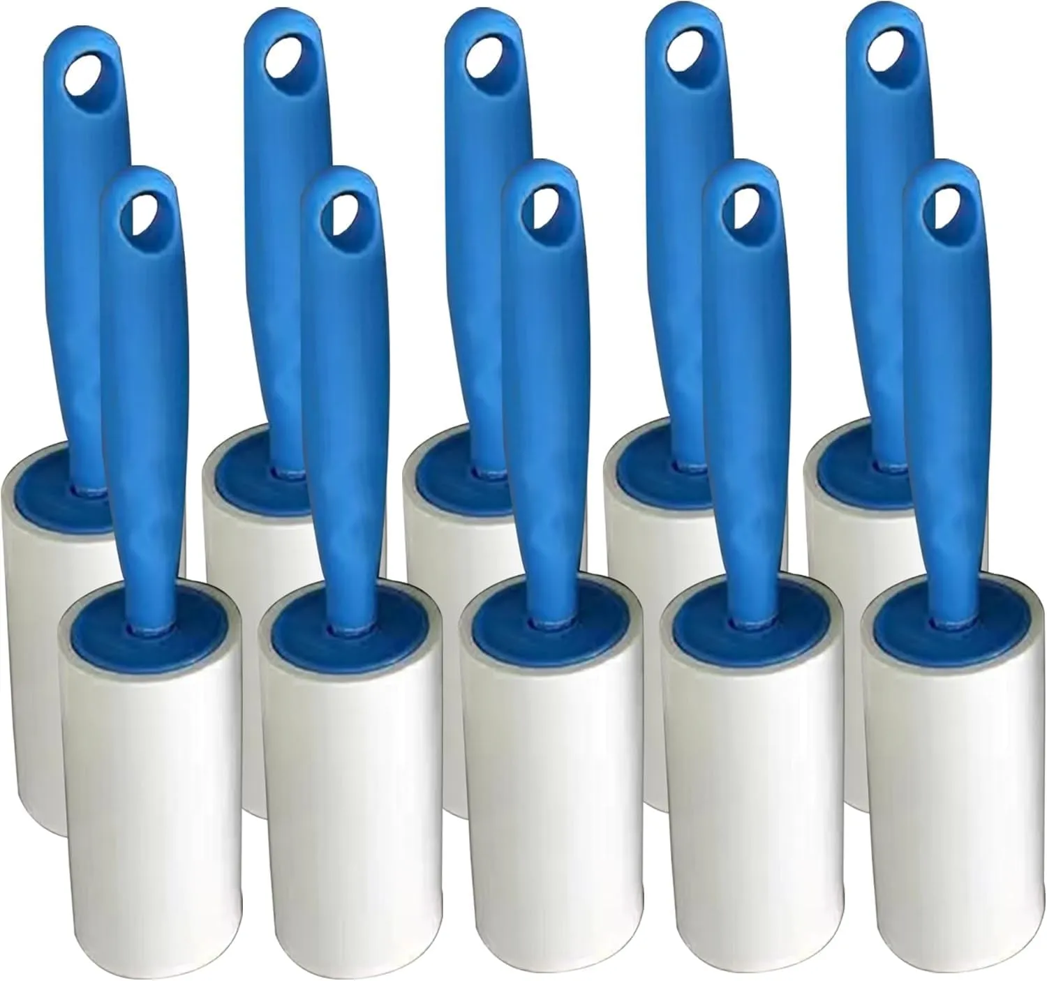 Lint Roller for Pet Hair Extra Sticky, Lint Rollers 400 Sheets Mega Value Set, Pet Hair Remover Roller with 10 Handle & 10 Rollers, Portable Lint Remover for Clothes, Furniture, Dog & Cat Hair Blue 10
