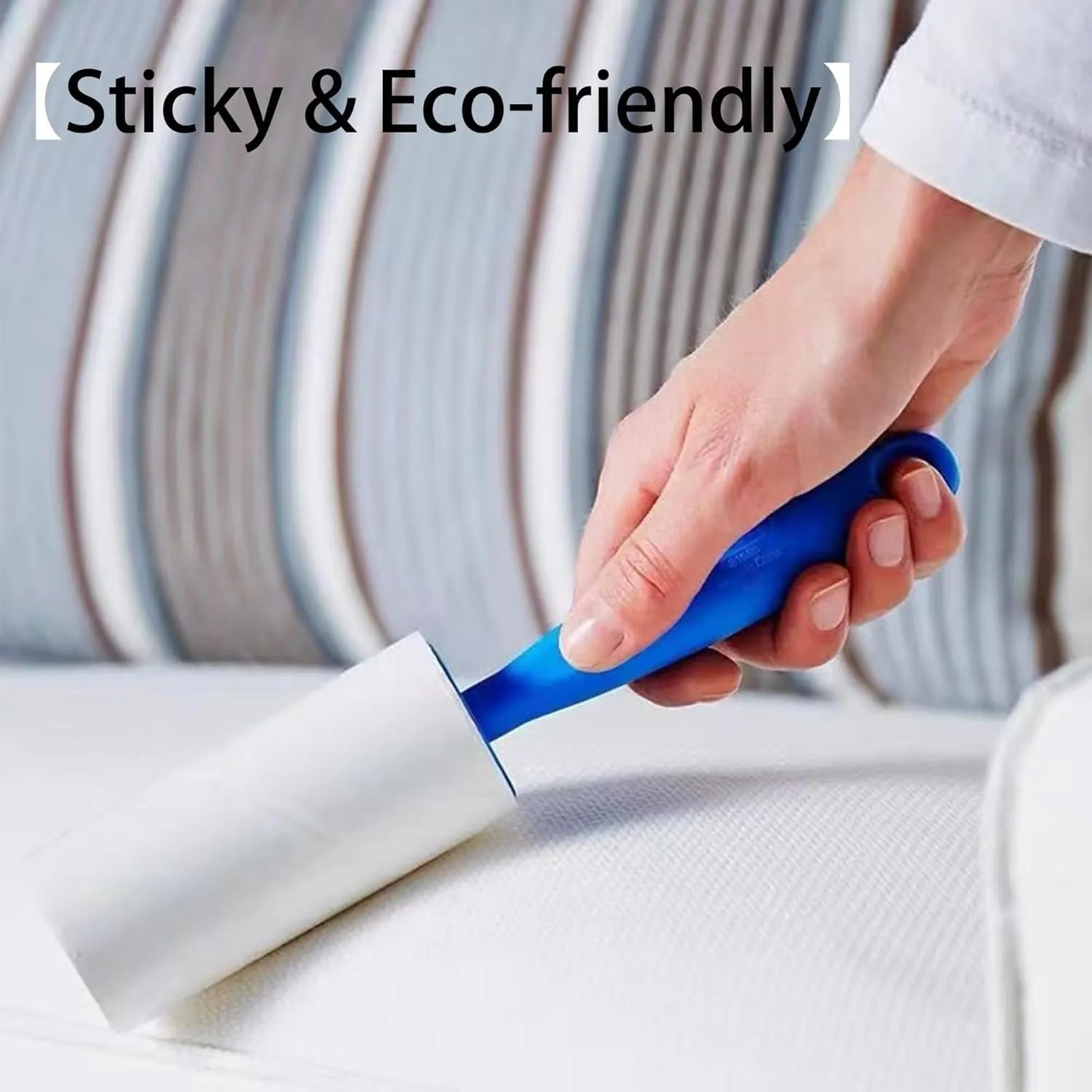 Lint Roller for Pet Hair Extra Sticky, Lint Rollers 400 Sheets Mega Value Set, Pet Hair Remover Roller with 10 Handle & 10 Rollers, Portable Lint Remover for Clothes, Furniture, Dog & Cat Hair Blue 10