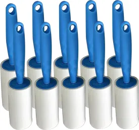 Lint Roller for Pet Hair Extra Sticky, Lint Rollers 400 Sheets Mega Value Set, Pet Hair Remover Roller with 10 Handle & 10 Rollers, Portable Lint Remover for Clothes, Furniture, Dog & Cat Hair Blue 10
