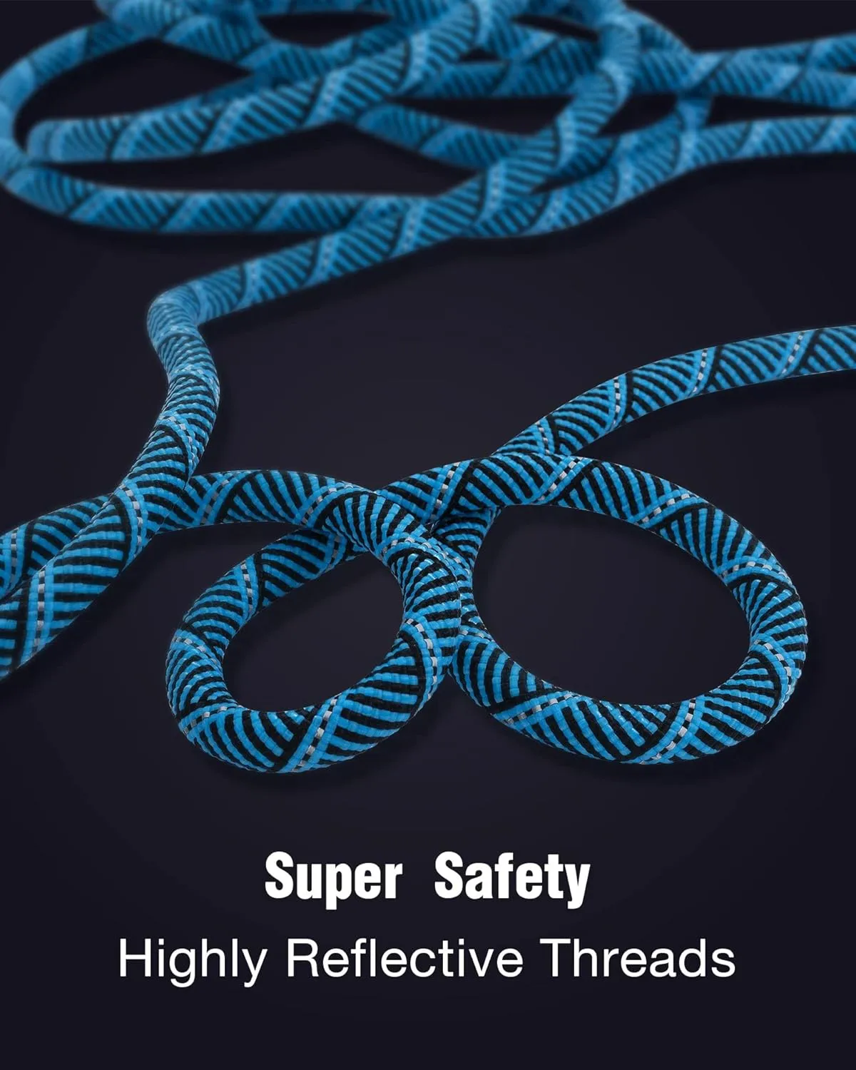 Long Dog Leash with Reflective Threads 15FT 20FT 30FT 50FT,Heavy Duty Bungee Dog Leashes for Small Medium Large Dogs,Shock Absorbing Training Leash for Walking,Hunting,Camping&Yard