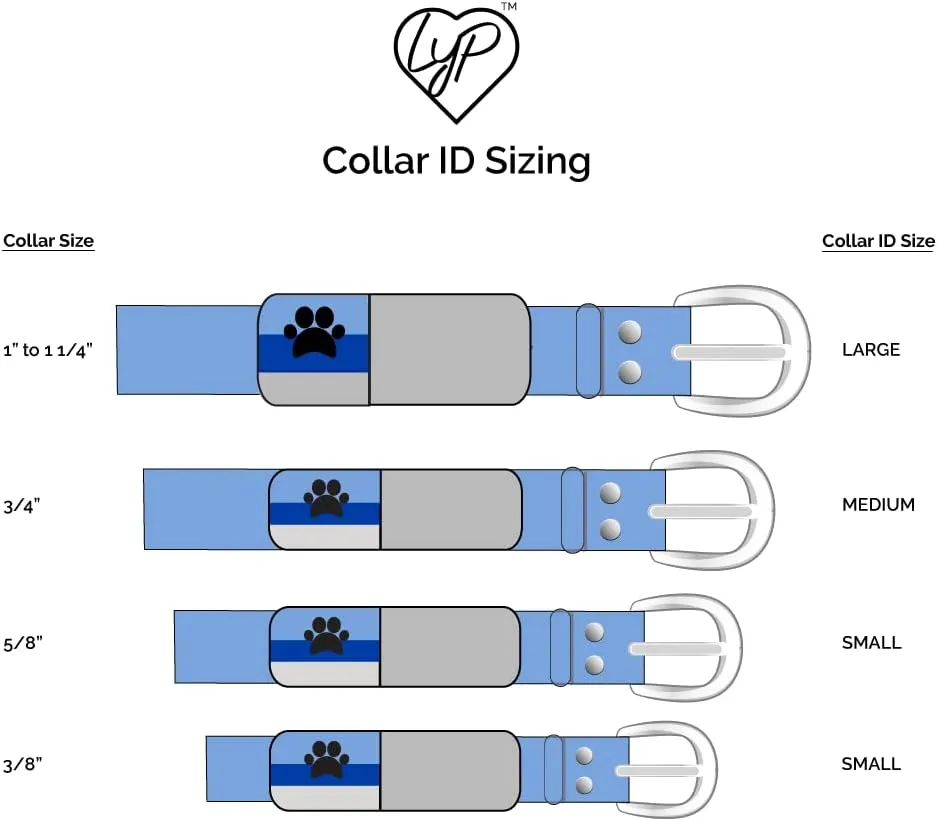 LYP Soundless Slide-On Collar Dog ID Tag - Designer Deep Engraved Silicone  Engraving Will Last - Pet ID Tags, Dog Tags, Cat Tags (US Flag, Large)