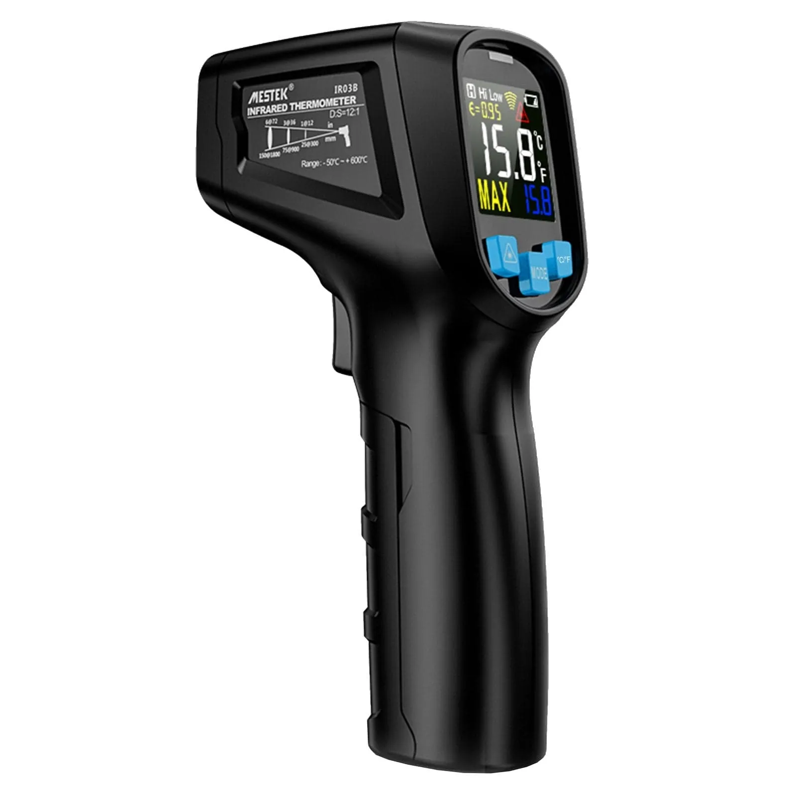 Mestek IR03A Infrared Thermometer Non-contact Temperature Meter Color LCD Screen