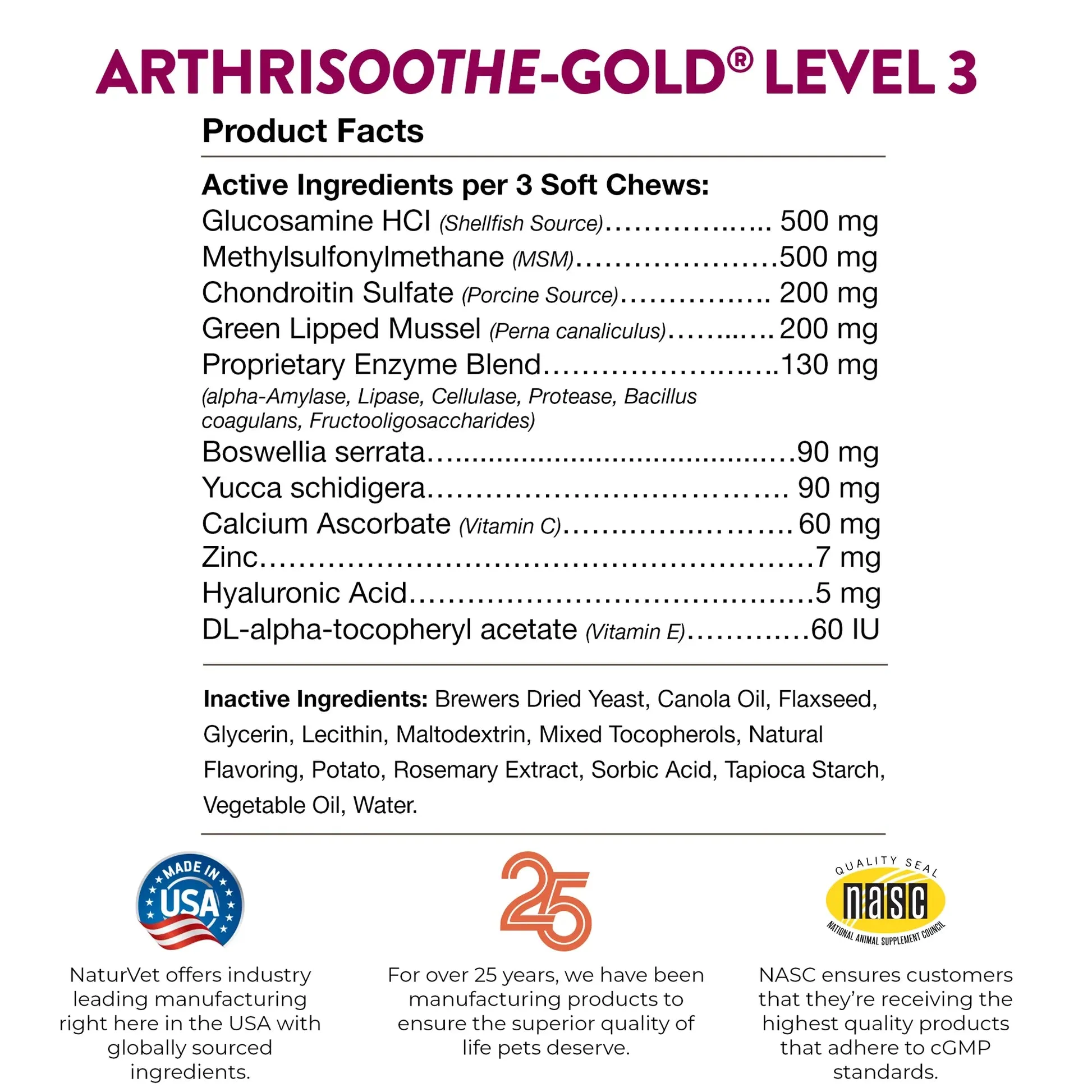 NaturVet - ArthriSoothe-Gold Soft Chews for Dogs