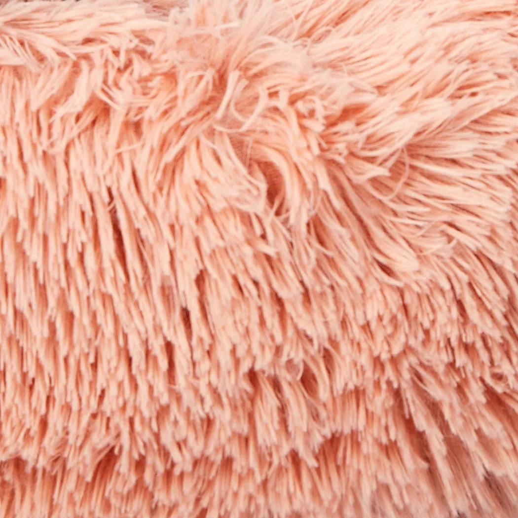 Pet Bed Donut Nest Calming Kennel Cave Deep Sleeping - XXL Pink