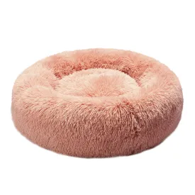 Pet Bed Donut Nest Calming Kennel Cave Deep Sleeping - XXL Pink