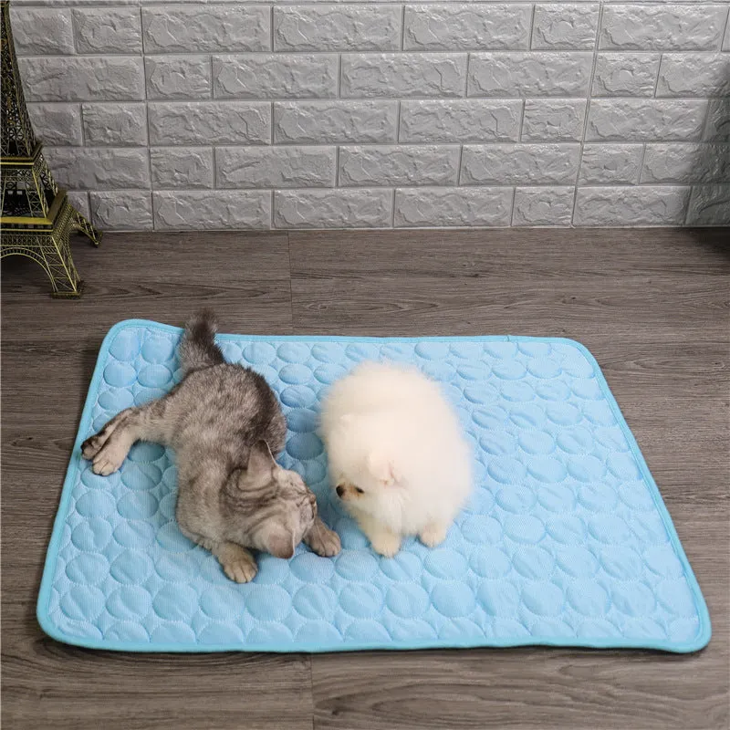Pet Cooling Mat, Summer Cats and Dogs Kennel Bed Pad Travel Cool Cushion Pad