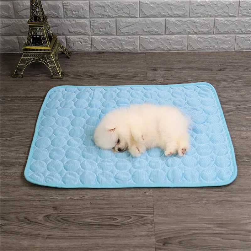 Pet Cooling Mat, Summer Cats and Dogs Kennel Bed Pad Travel Cool Cushion Pad