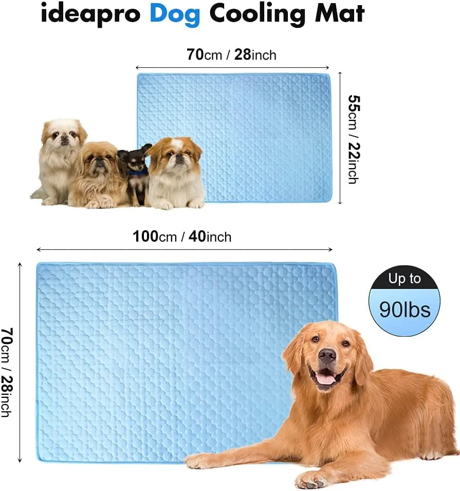 Pet Cooling Mats for Dogs, Breathable Ice Silk Dog Cooling Mat, Portable Cooling Pet Pad for Dogs, Washable Pet Cooling Blanket for Indoor & Outdoor (40 X 28 In)