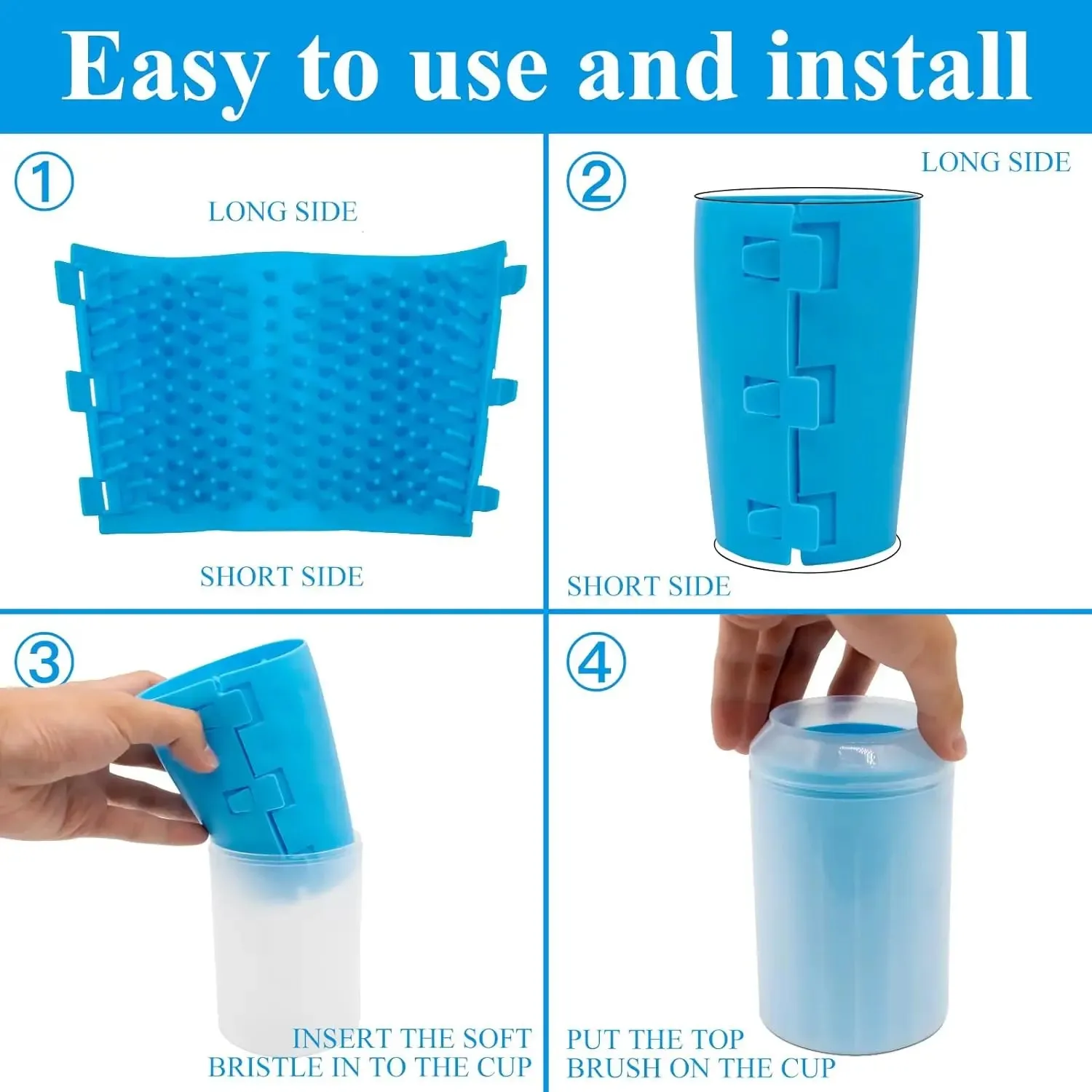 Pet Foot Wash Cup Soft Silicone Cat Paw Cleaning Cup Portable Dog Foot Cleaner